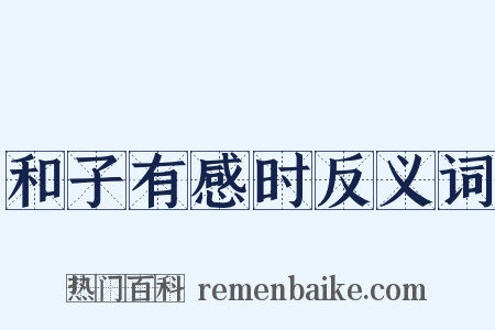 和子有感时反义词是什么意思的图片